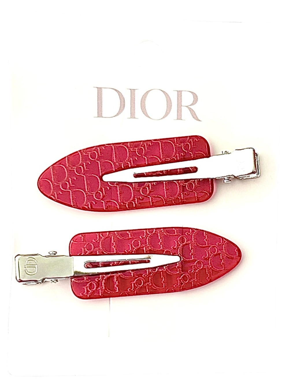 DIOR Beauty NWT Red Hair Clips